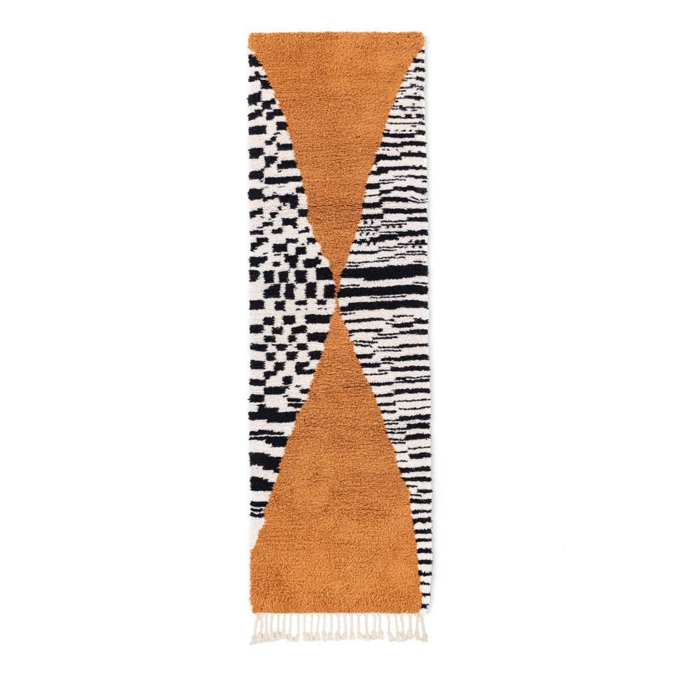 Sablier - Tapis Berbère shaggy de couloir