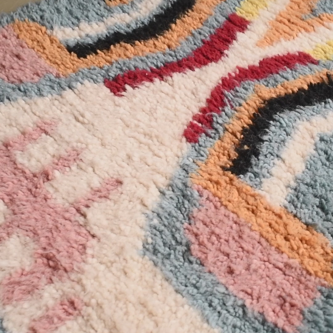 Maha - Tapis Berbère shaggy de couloir