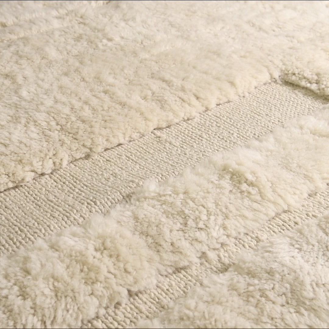 Structure neutre - Luxueux tapis Berbère shaggy