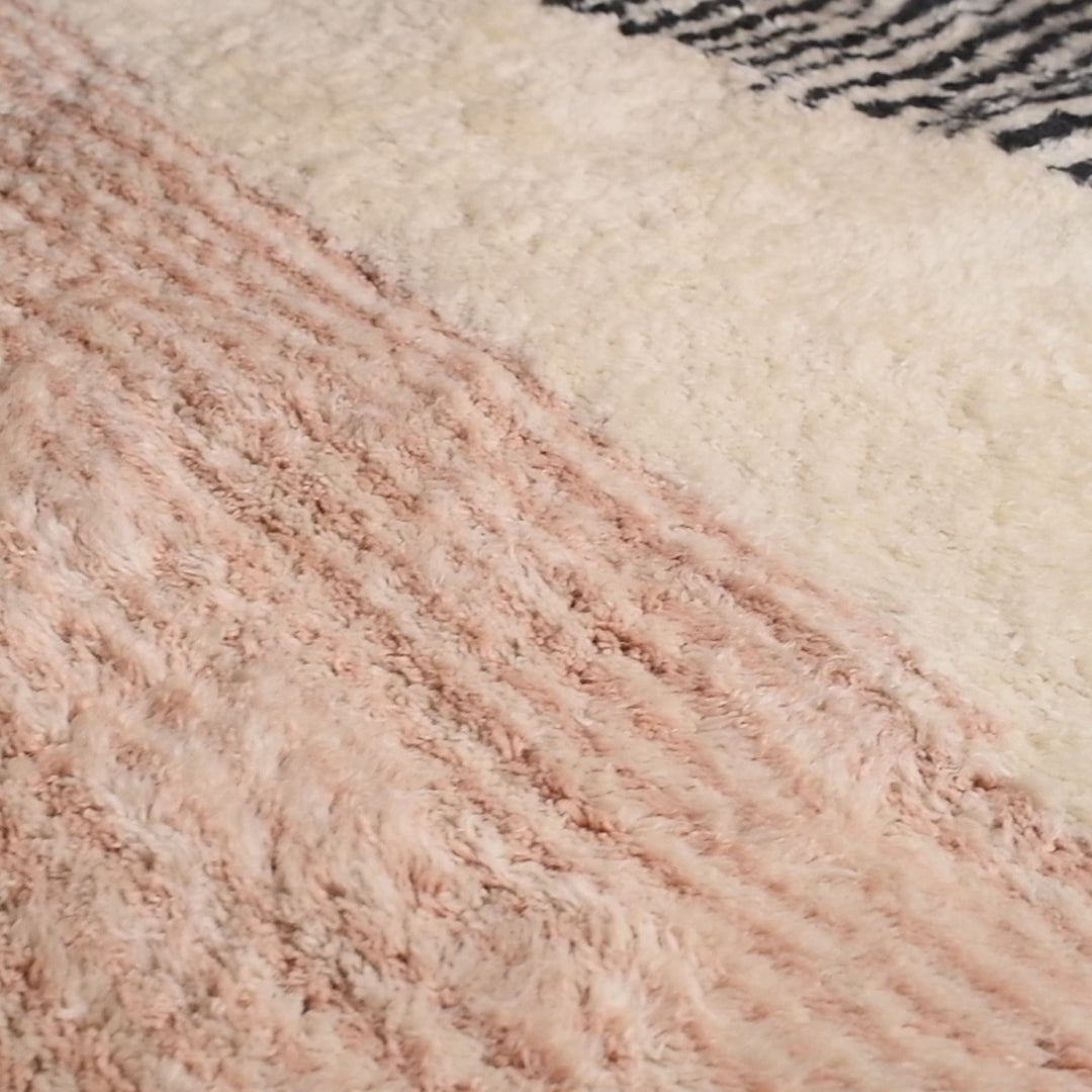 Blush Divide - Luxueux tapis Berbère shaggy