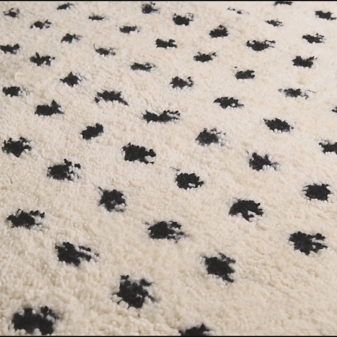 Nouriya Vert Patiné - Tapis Berbère shaggy