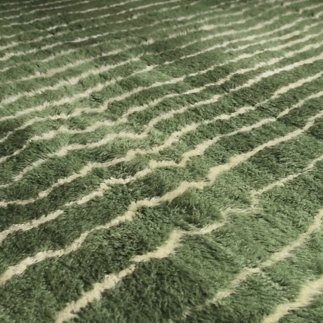 Veines Forestières- Luxueux tapis Berbère shaggy