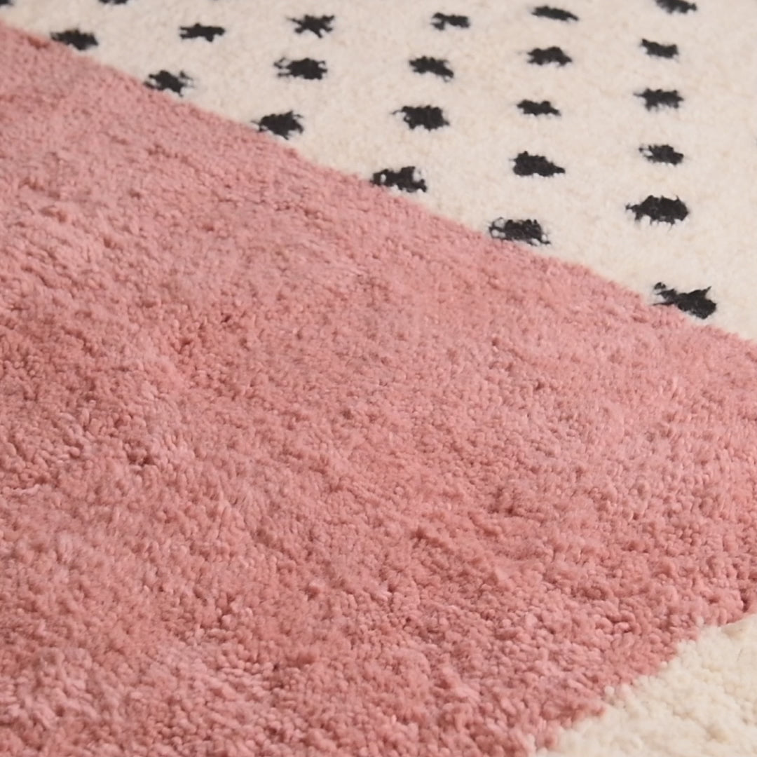 Nouriya Rose - Tapis Berbère shaggy