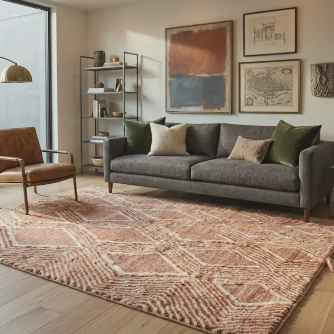 Ondes Berbères - Luxueux tapis Berbère shaggy