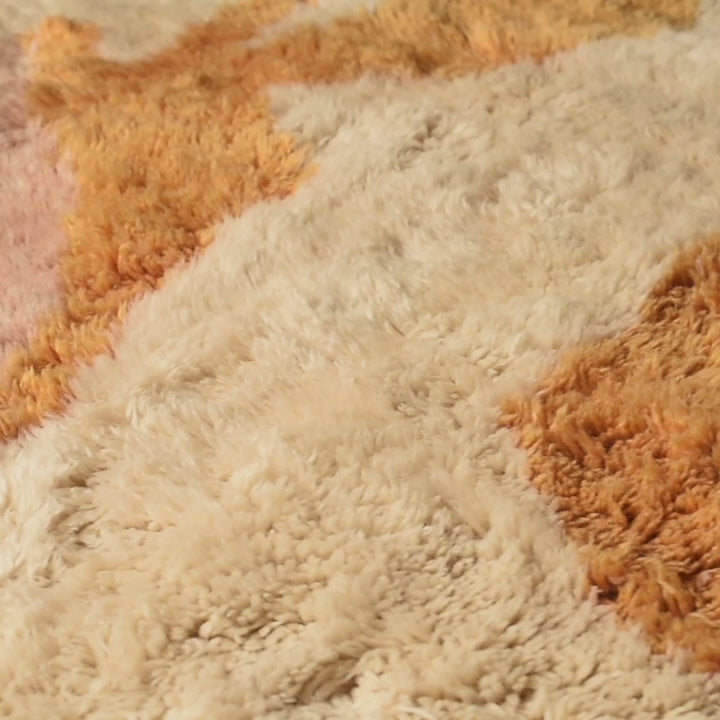 Coucher de soleil d'automne - Luxueux tapis Berbère shaggy