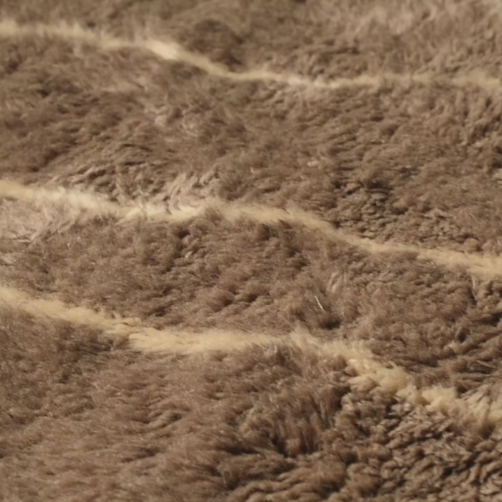 Chemins de Terre - Luxueux tapis Berbère shaggy de couloir