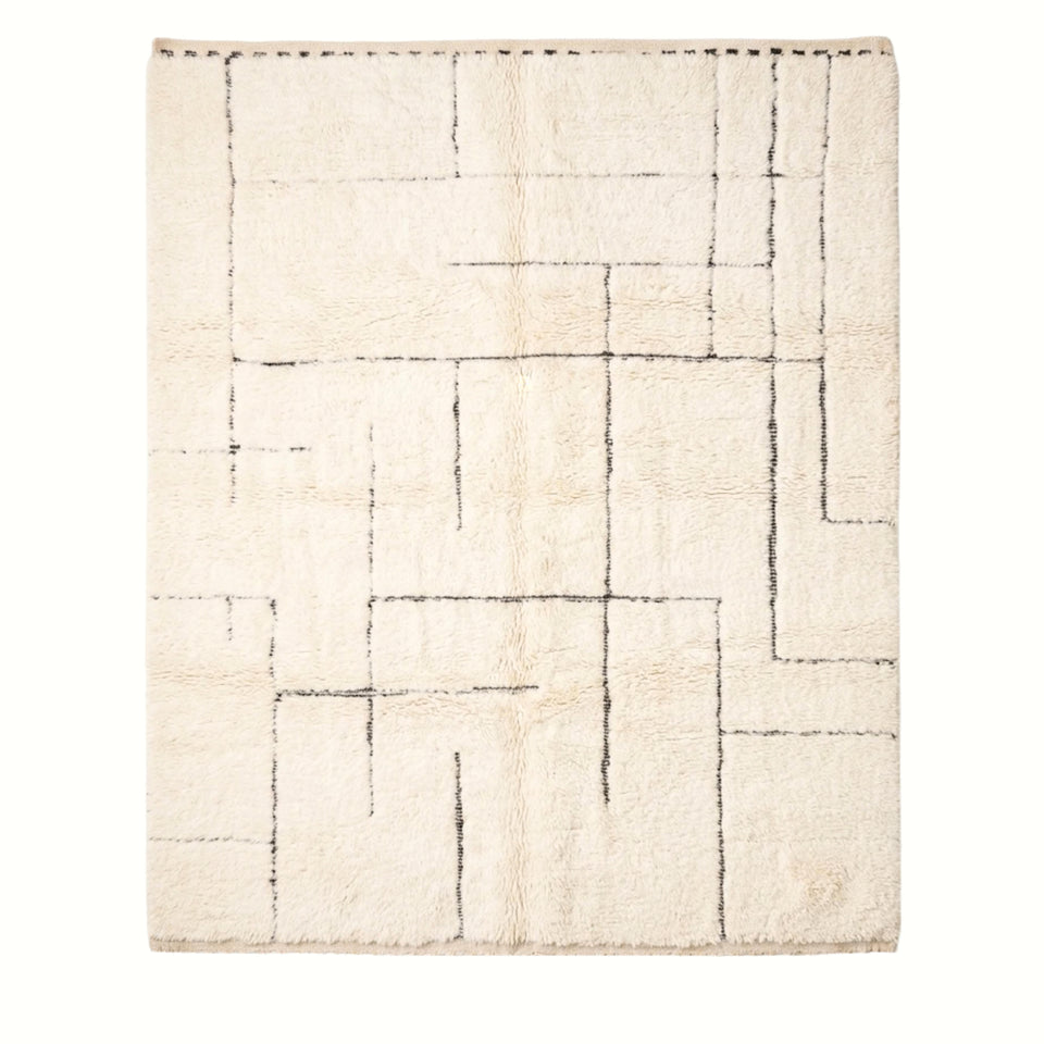 Graphite  - Luxueux tapis Berbère shaggy